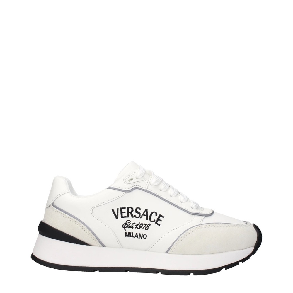Versace White Milano Logo Unisex Sneaker
